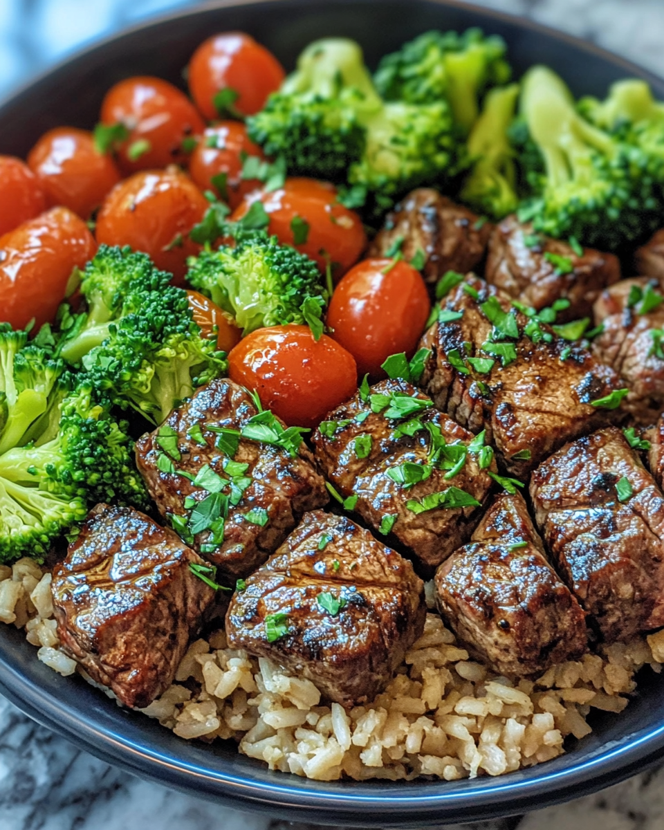 Mouthwatering Healthy Clean High Protein Garlic Balsamic Steak Bites Meal Prep Juicy Protein Bliss